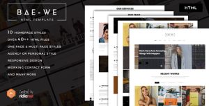 Baewe – Responsive One & Multi Page Portfolio HTML Template