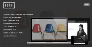 Beuh – Responsive One Page Portfolio HTML Template