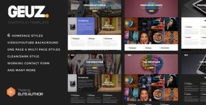 Geuz – Responsive One Page Portfolio HTML Template