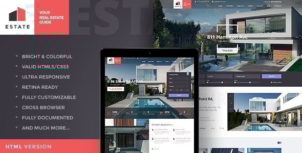 Estate | Property Sales & Rental Site Template Estate | Property Sales & Rental Site Template