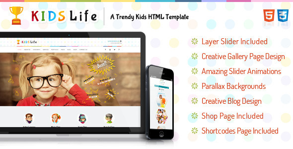 Kids Life – Children HTML Template Kids Life – Children HTML Template