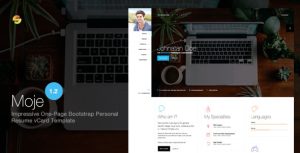Moje. – Responsive Bootstrap Personal Resume vCard HTML/CSS Theme