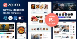 Zaira – News Magazine React NextJS Template