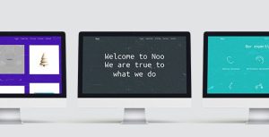 Noo – Glitchy Experimental One-Page Template