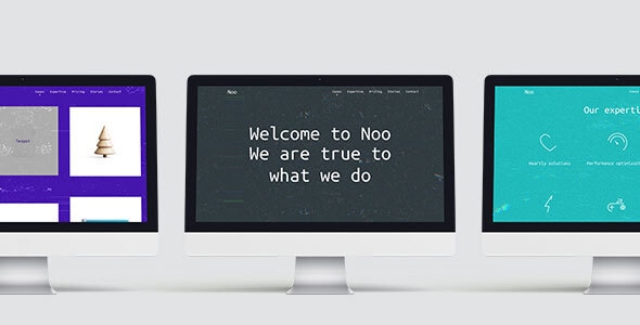 Noo – Glitchy Experimental One-Page Template Noo – Glitchy Experimental One-Page Template