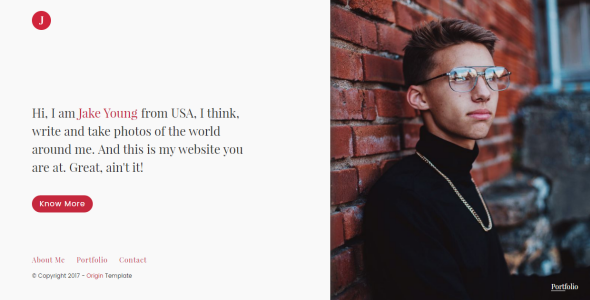 Origin Creative Personal Portfolio Template Origin Creative Personal Portfolio Template