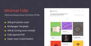 Minimal Folio – Responsive Portfolio Template