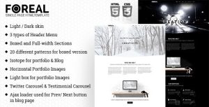 Foreal – Minimal HTML Template