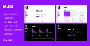 Mugi – Personal Portfolio & Resume HTML Template