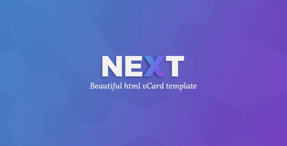 NEXt – Personal CV/Vcard Template NEXt – Personal CV/Vcard Template
