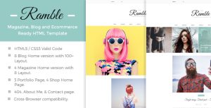 Ramble – Multi-Concept Blog, Magazine And Shop HTML Template
