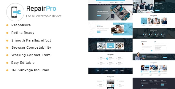 Repair Pro – Computer, Mobile, Electronics and Phone Repair HTML Template Repair Pro – Computer, Mobile, Electronics and Phone Repair HTML Template
