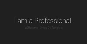 VSResume – Online CV / Resume Template