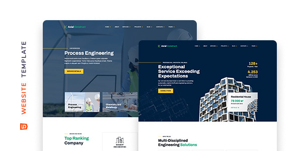 Axial – Construction Company Website Template Axial – Construction Company Website Template