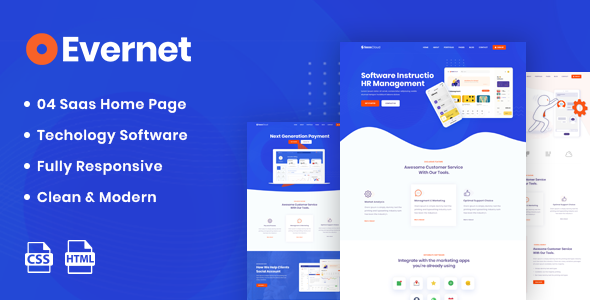 Evernet – HTML5 Template for Software, Startup & Agency Evernet – HTML5 Template for Software, Startup & Agency