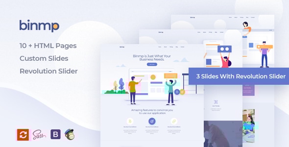 Binmp – App and Software Landing HTML Template Binmp – App and Software Landing HTML Template