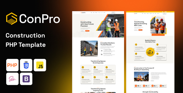 ConPro – Construction PHP Template ConPro – Construction PHP Template