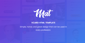 Mat – vCard & Resume Template