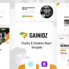 Gainioz – Charity & Donation React Template