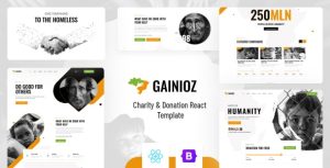 Gainioz – Charity & Donation React Template