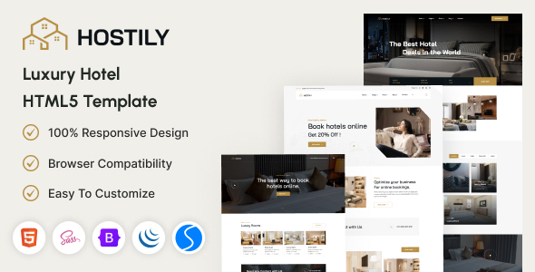 Hostily – Luxury Hotel HTML5 Template Hostily – Luxury Hotel HTML5 Template