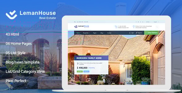 Lemanhouse – Real Estate HTML Template Lemanhouse – Real Estate HTML Template