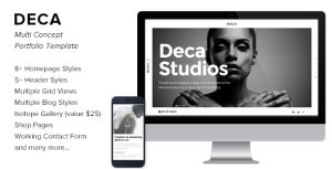 Deca – Creative Multi Concept Portfolio Template