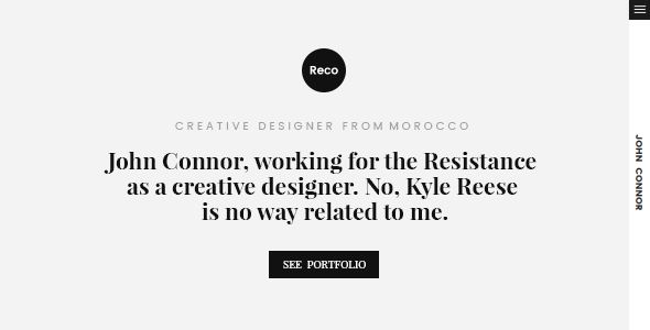 Reco Personal Portfolio Template Reco Personal Portfolio Template