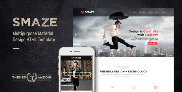 Smaze – Multipurpose Material Design HTML Template Smaze – Multipurpose Material Design HTML Template