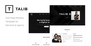 Talib – One Page Parallax Template for Personal & Agency