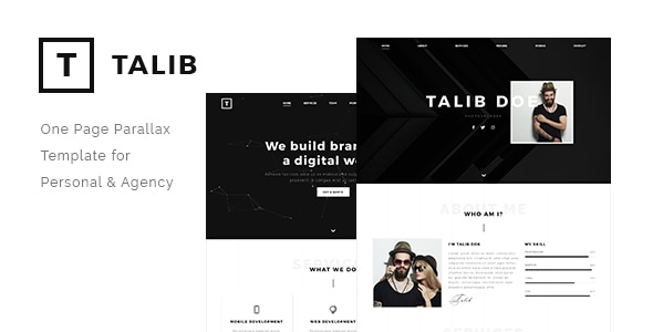 Talib – One Page Parallax Template for Personal & Agency Talib – One Page Parallax Template for Personal & Agency