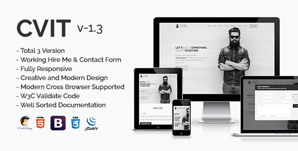 CVIT | Multipurpose Personal Portfolio / vCard / CV / Resume Template CVIT | Multipurpose Personal Portfolio / vCard / CV / Resume Template