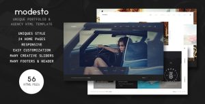 Modesto – Power Unique Portfolio, Photography & Agency HTML Template