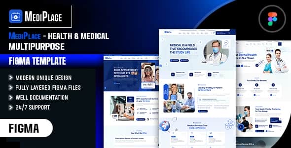 Mediplace – Health & Medical Multipurpose Figma Template Mediplace – Health & Medical Multipurpose Figma Template