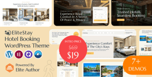 EliteStay – Hotel Booking WordPress Theme