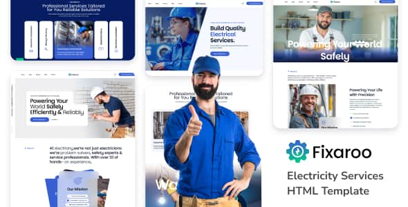 Fixaroo – Electricity Services HTML Template Fixaroo – Electricity Services HTML Template