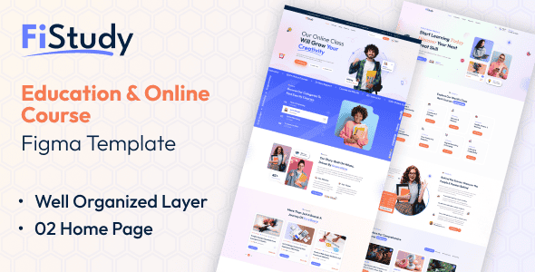Fistudy – Professional LMS & Education Course Figma Template Fistudy – Professional LMS & Education Course Figma Template
