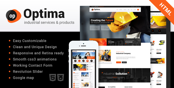 Optima | Industrial Site Template Optima | Industrial Site Template