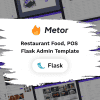 Metor – Flask 3 Restaurant Food Admin Dashboard Template