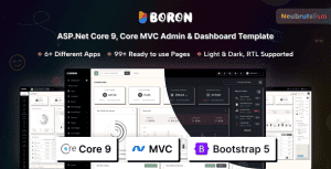 Boron – ASP.NET Core 9 & Core MVC Admin Dashboard Template