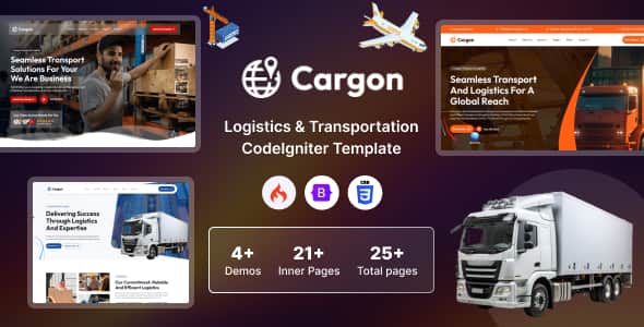 Cargon – Logistics, Cargo & Transportation CodeIgniter Template Cargon – Logistics, Cargo & Transportation CodeIgniter Template