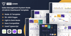YashAdmin – Node Js Sales Management System Admin Dashboard Bootstrap Template