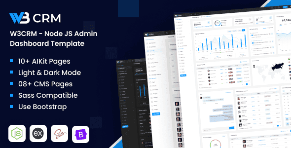 W3CRM – Node JS Bootstrap Admin Dashboard Template W3CRM – Node JS Bootstrap Admin Dashboard Template