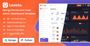 Lezato – Django Restaurant Food Admin Dashboard Template