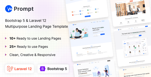 Prompt – Modern & Multipurpose Laravel 12 Template Prompt – Modern & Multipurpose Laravel 12 Template