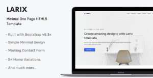 Larix – Minimal One Page HTML5 Template