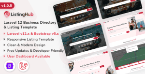 ListingHub – Laravel 12 Business Directory & Listing Template