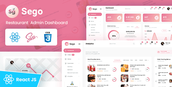 Sego – Restaurant React Admin Dashboard Template Sego – Restaurant React Admin Dashboard Template