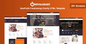 Royalheart – NonProfit Fundraising Charity HTML Template