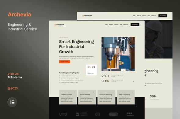 Archevia – Engineering & Industrial Service Website Elementor Kit Archevia – Engineering & Industrial Service Website Elementor Kit